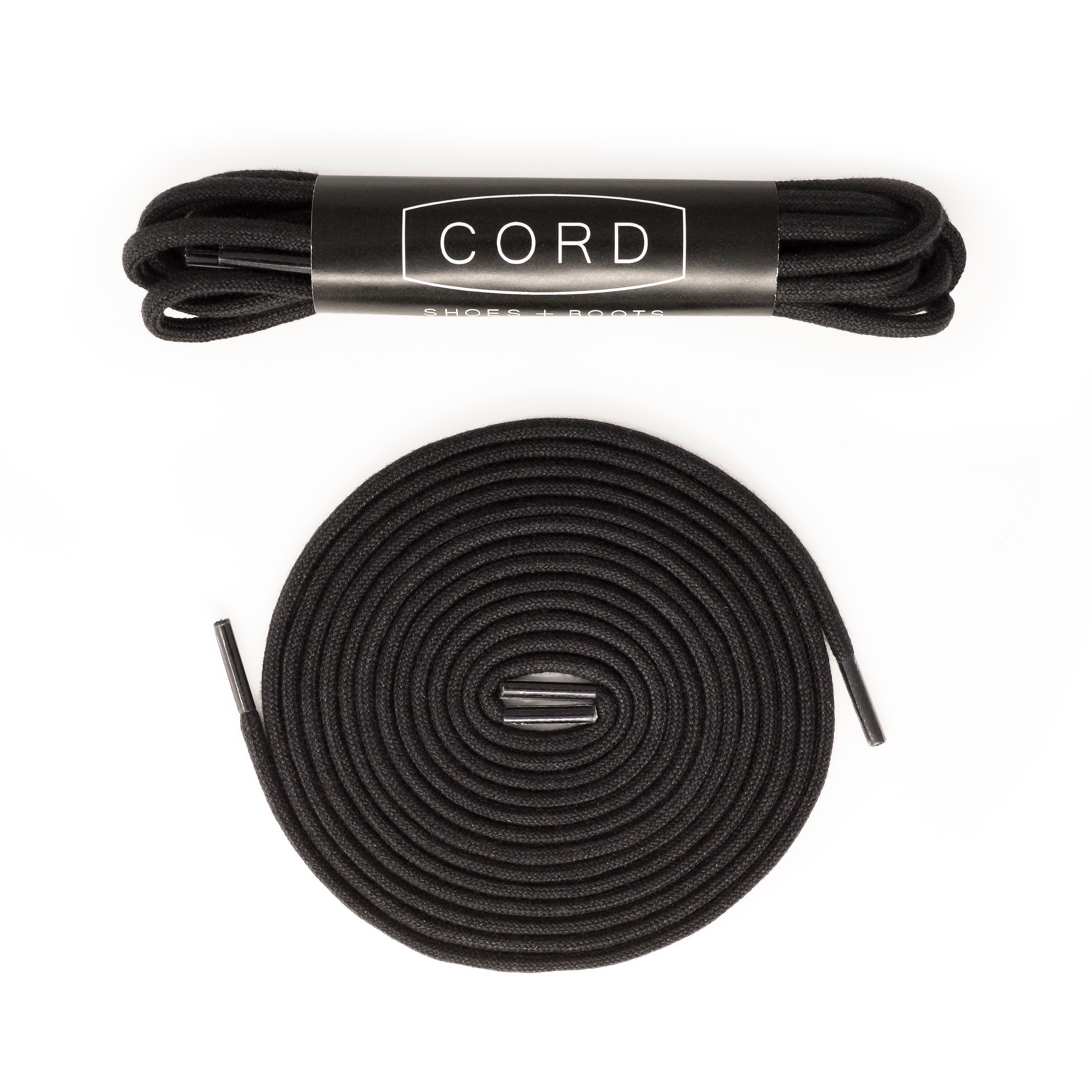 Black Shoelaces | Cord Shoes and Boots | Made in Italy